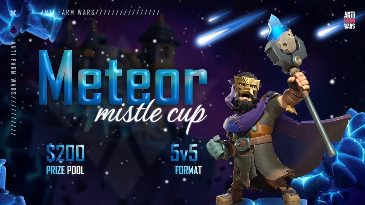 🎉 AFW Meteor Mistle Cup Registrations OPEN!
First TH18 tournament with a $200 prize pool!
Only 192 slots — register fast before they’re gone!

🔗 Register now: discord.gg/HqeUmpg6e6

🕒 Registration Window:
Start: Nov 19, 12 PM EST
End: Dec 6, 12 PM EST