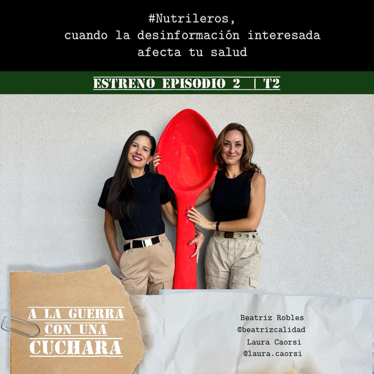 🎙️ ¡Estrenamos episodio! Llega el 2 de la temporada 2 de #GuerraCuchara.
Esta vez <a href="/lauracaorsi/">Laura Caorsi</a>  y yo nos metemos en un tema incómodo pero urgente: cómo la industria alimentaria capta a sanitarios e influencers para limpiar su imagen.
👉 bit.ly/GuerraCucharaT…
#Nutrileros