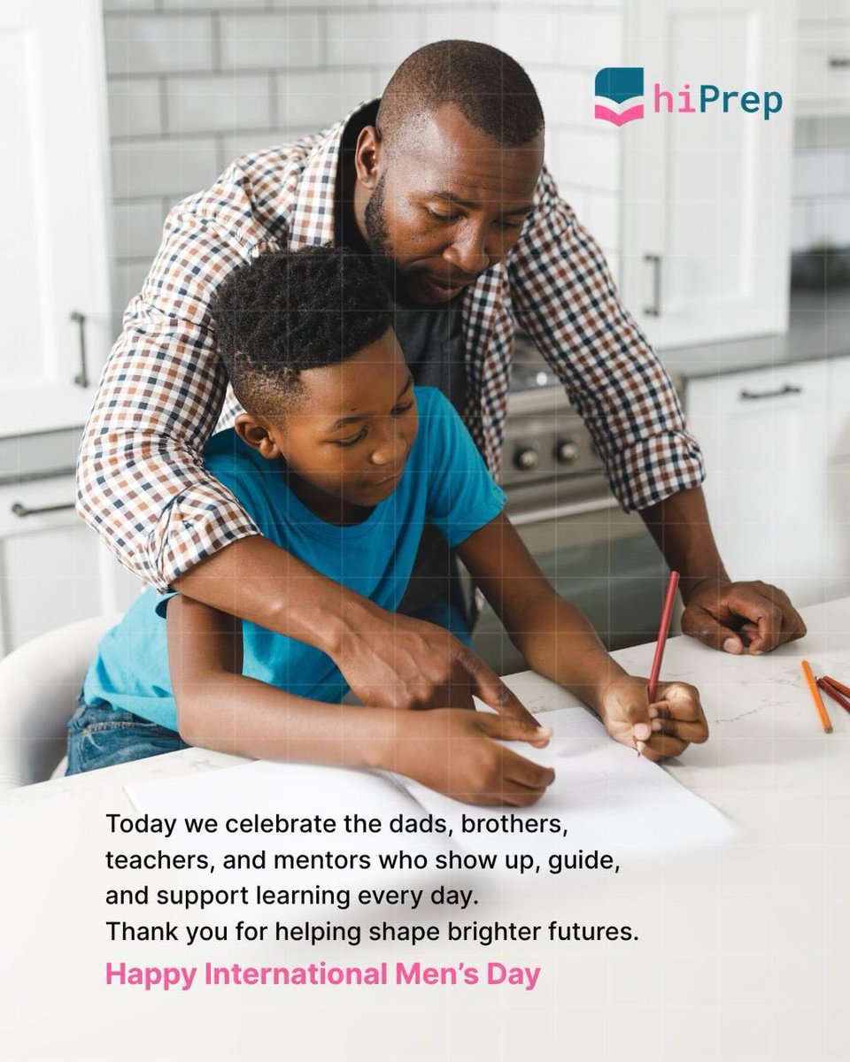 HiprepOnline's tweet image. Today, we celebrate the men who show up with strength, wisdom, and quiet dedication in the lives of children everywhere.

Hiprep celebrates you today.

#InternationalMensDay #Hiprep #LearningCommunity #MenWhoInspire #K12Education