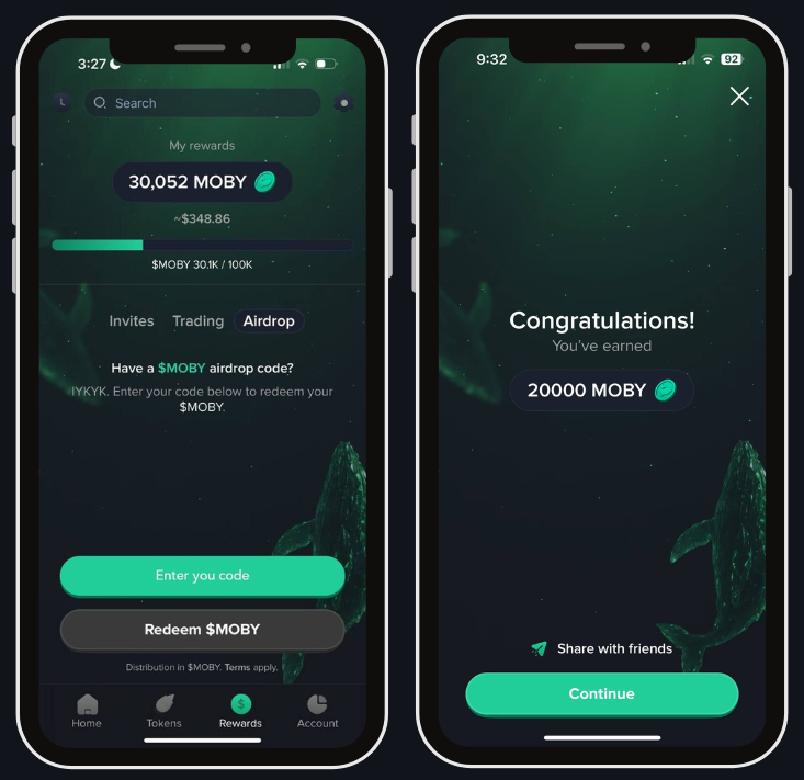 sabaocrypto's tweet photo. I'm testing this mobile trading app called @mobyagent it's light, fast, and really smooth to use. They released an airdrop for new users, and you can farm tokens just by completing the progress bar in the app.
🔔  Codes ↓
🔹 MOBY-NM5DSX2U
🔹 MOBY-MV6GFYVG
🔹 MOBY-TZ6DXQEK https://t.co/2U3TUc6CVA