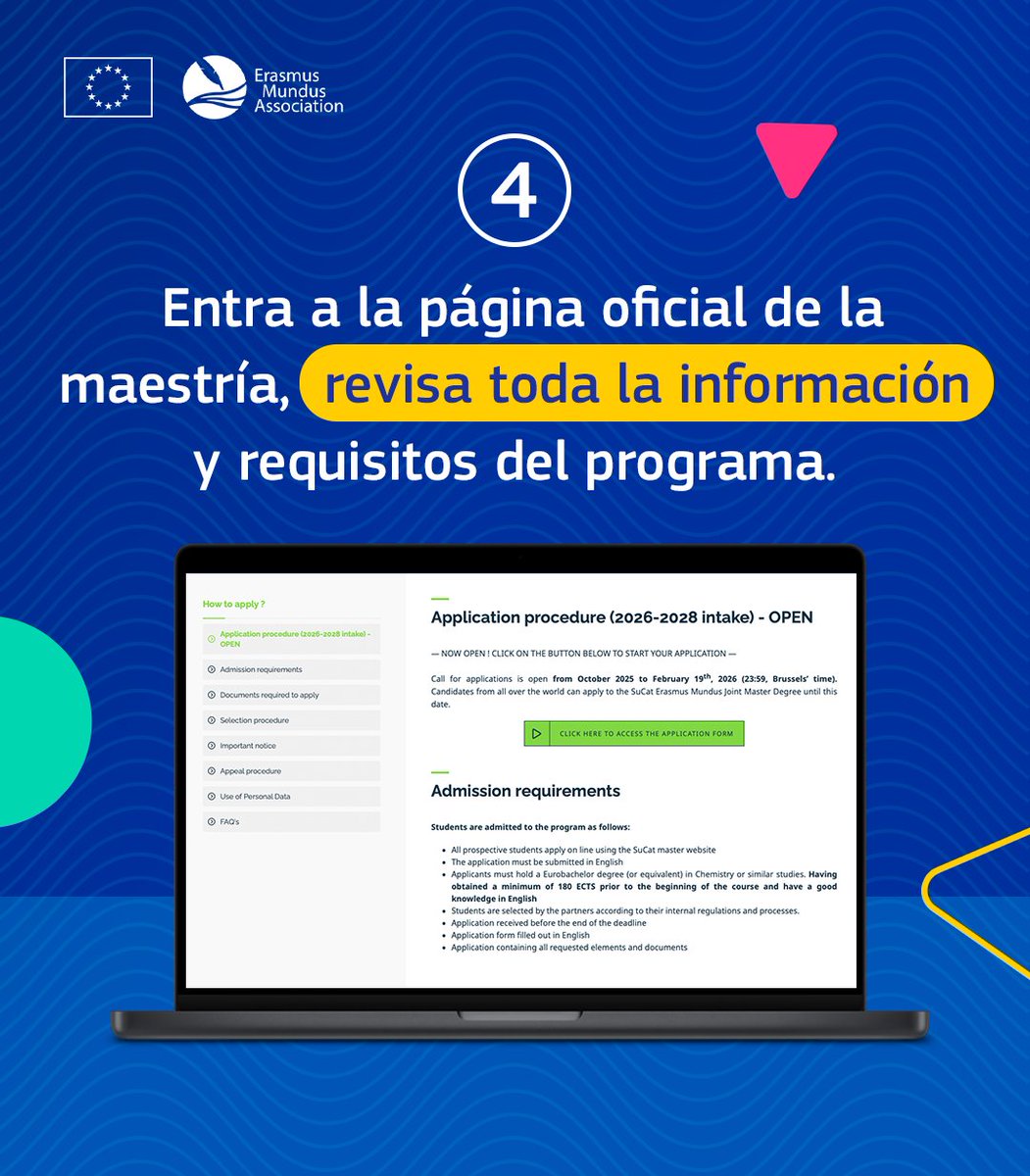 UEenPeru's tweet image. ¿Te atreves a vivir la experiencia que impulsa tu desarrollo profesional y te abre puertas a nuevas oportunidades?

Estas a solo un click.  👨🏽‍💻

#HazTuErasmus #HazTuErasmusPe​​ #EquipoEuropa #CambiandoVidasAbriendoMentes #EstudiaEnEuropa