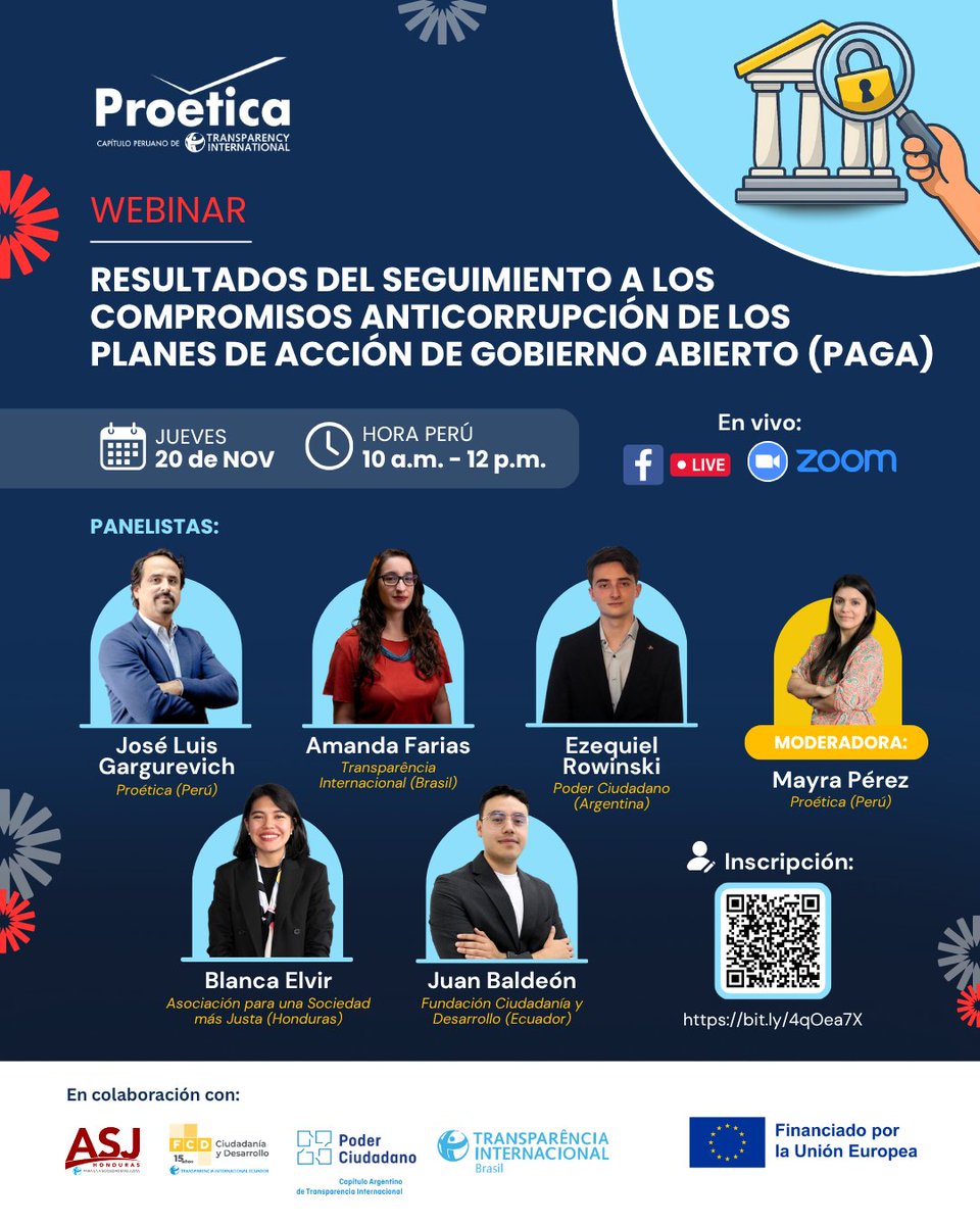 📌 Participa en el #webinar “Resultados del seguimiento a los compromisos anticorrupción de los PAGA”, un espacio en el que compartiremos una lectura regional sobre el estado de los compromisos de Gobierno Abierto vinculados a la lucha anticorrupción.

Para el análisis de estos