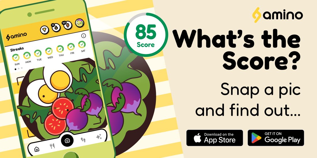 aminoai's tweet image. Amino doesn't just track calories... it judges your meals.

Scan a plate and get a full Health Score! What's fire, what's mid, and what needs fixing. 🥗

And it's free.