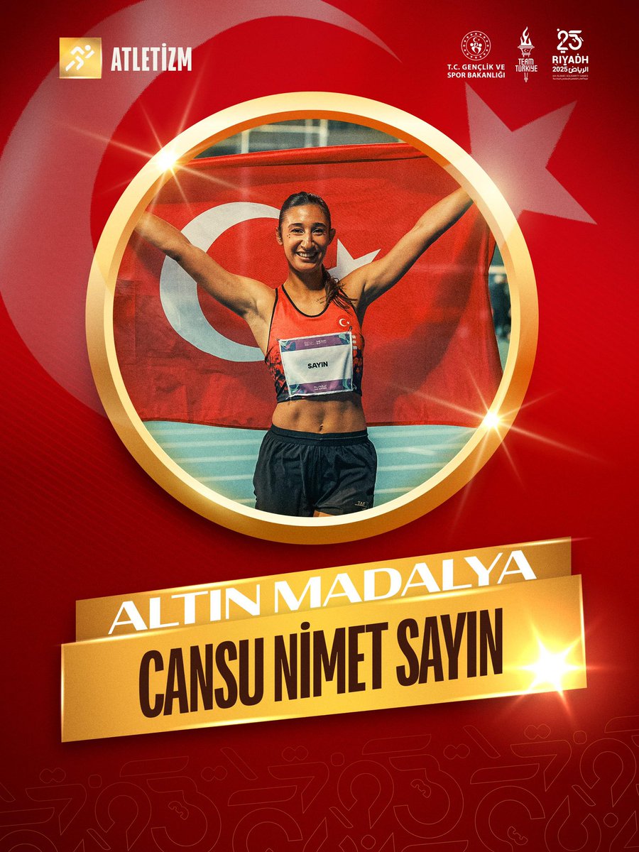 ATLETİZMDE ALTIN MADALYA CANSU NİMET SAYIN’DAN!🥇

Tebrikler Cansu, gurur duyuyoruz!🇹🇷👏🏻