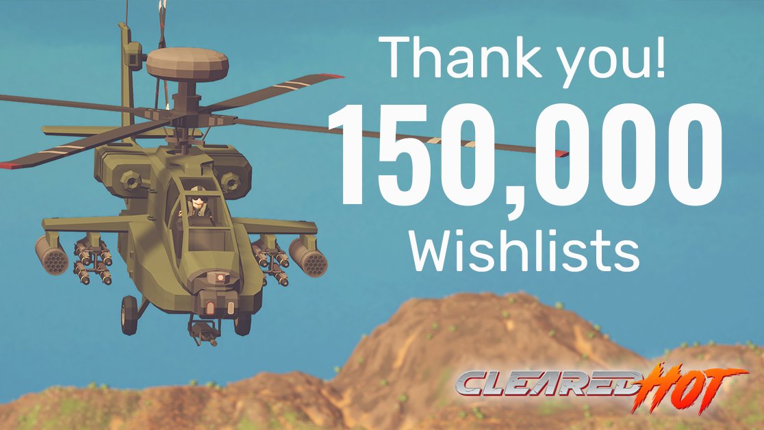 We just crossed 150k wishlists on Steam 🤯 

Just want to say THANK YOU to everyone who has helped keep the momentum going over these years.

My initial goal was 7k wishlists. I had a plan to hit that over 2 years. It has been a wild ride. 🙏