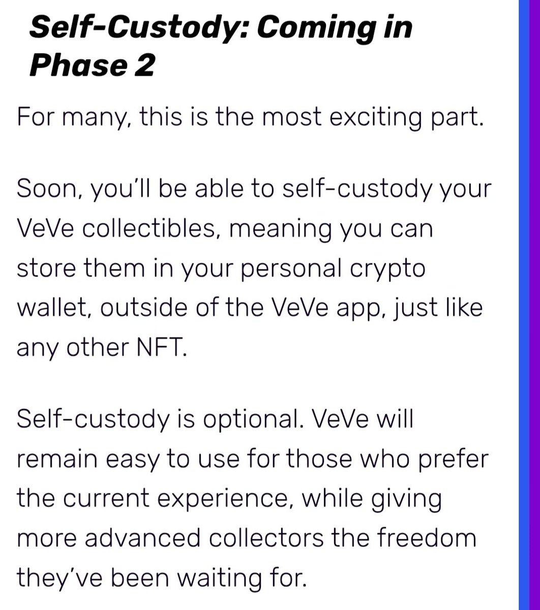 Asiandan1's tweet image. Self custody @veve_official