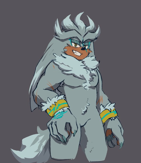 ch40skll's tweet image. I don&apos;t have anything but #WIPs so take this Silver werehog design :p