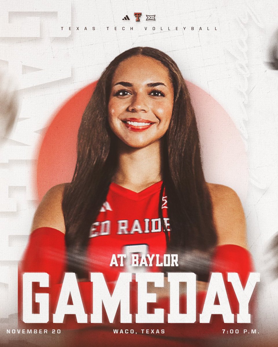 TexasTechVB's tweet image. Volleyball in Waco!

🆚No. 23 Baylor
⏰7 p.m.
🏟️Waco, Texas

📊wreckem.co/44dUsZx
📺wreckem.co/486Ck52