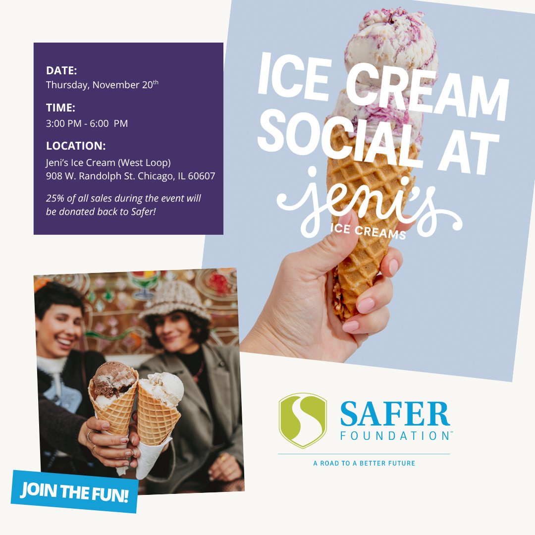 Our ice cream social fundraiser is TOMORROW! Join us at Jeni’s Ice Creams at 908 W Randolph St. from 3PM to 6PM. 25% of all sales during the event will be donated back to us. It’s the perfect excuse to gather + enjoy ice cream (not that you needed one). We’ll see you there!