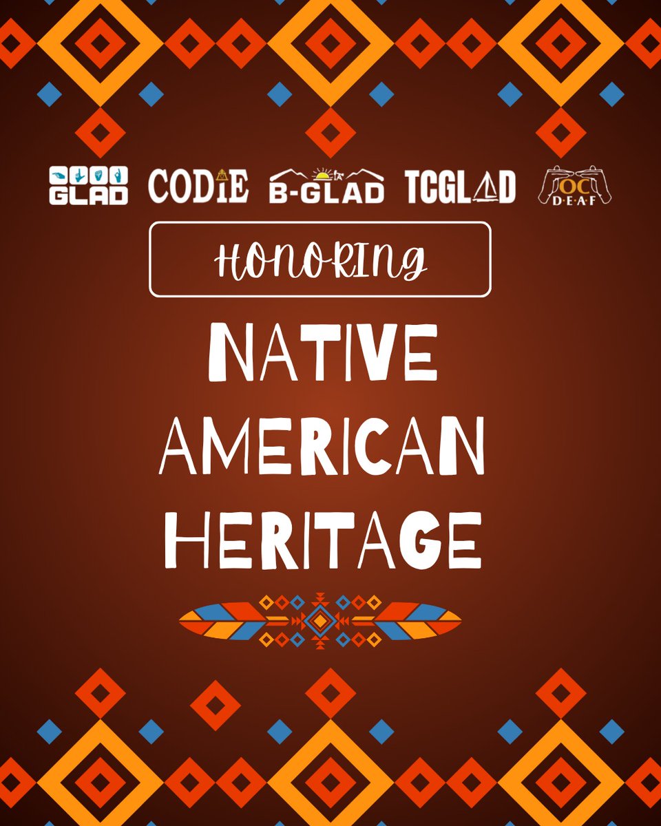 CODIEdeaf's tweet image. We celebrate the rich history, culture, and contributions of Native American communities. We honor their resilience, traditions, and the wisdom that continues to shape our world.
GLADinc.org/NativeAmerican…

#NativeAmericanHeritage #GLAD #CODIE #BGLAD #TCGLAD #OCCDEAF