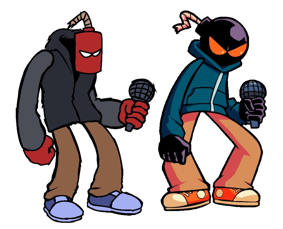 RandomWees's tweet image. I&apos;ve always had this idea in my head to reimagine old FNF mods, but really reimagine them, and not just remaster the mod itself, changing appearances, music, and keeping the core idea the only thing that remains the same

in this case: &quot;bomb man raps with a dwarf and gets angry&quot;