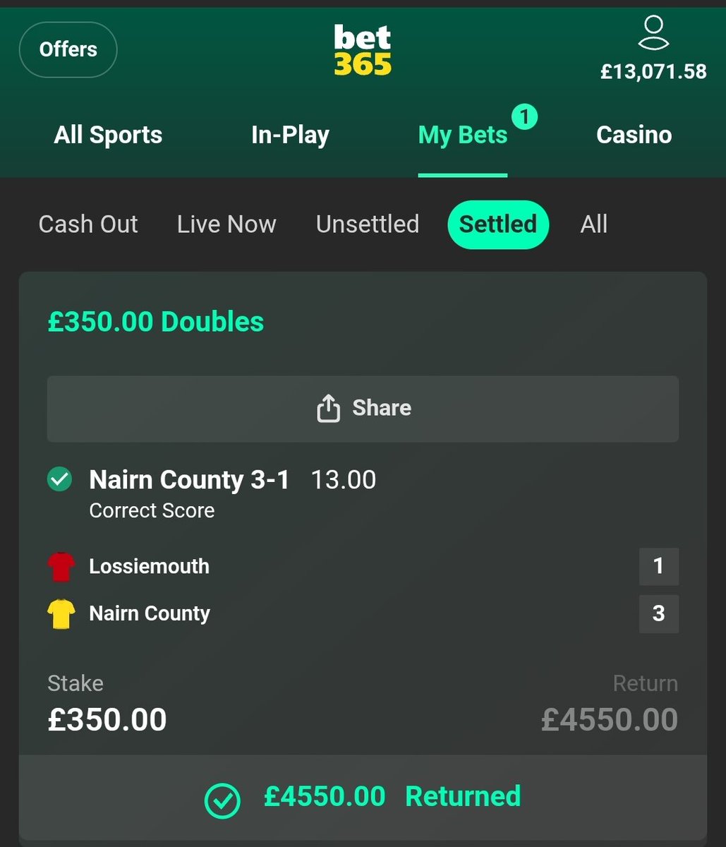 ProEdgeTips's tweet image. BOOM! One of our separate bets just landed 🔥📈
Nairn County 3-1 at 13.00 — £4,550 RETURNED!
At VIP we always play it safe with that extra ticket… and it paid off BIG. 💰💰
On to the next! ⚽🔥

I’ll give £200 to 5 lucky people who ♥️likes, retweet and comment on this tweet