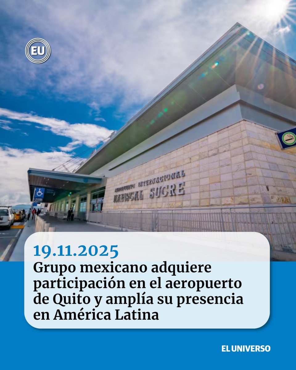 eluniversocom's tweet image. #Ecuador | #ASUR suma el aeropuerto de Quito a su red ow.ly/2wZq50XureN