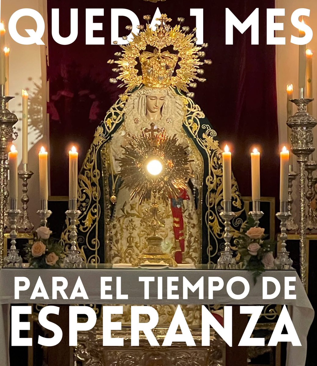 ⚜ 1 MES ⚜

El próximo Sábado 20 de Diciembre, la Stma. Virgen de la Esperanza dentro de sus cultos anuales, recorrerá un año más su barrio de Capuchinos en procesión de Alabanzas.

 #EstoesElPobreYlaEsperanza #CofradíasVm #VeraCruzDeVelez #CofradiasMLG  #EsperanzaEsCapuchinos