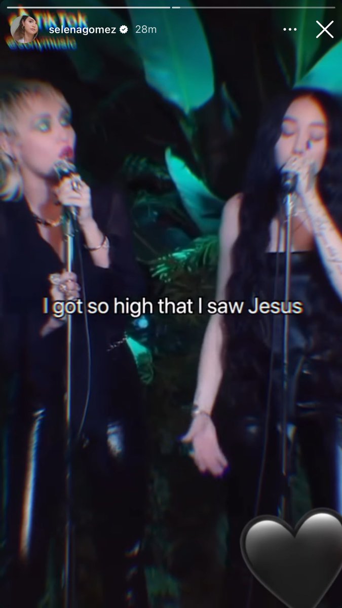 Selena Gomez via Instagram Stories 🖤