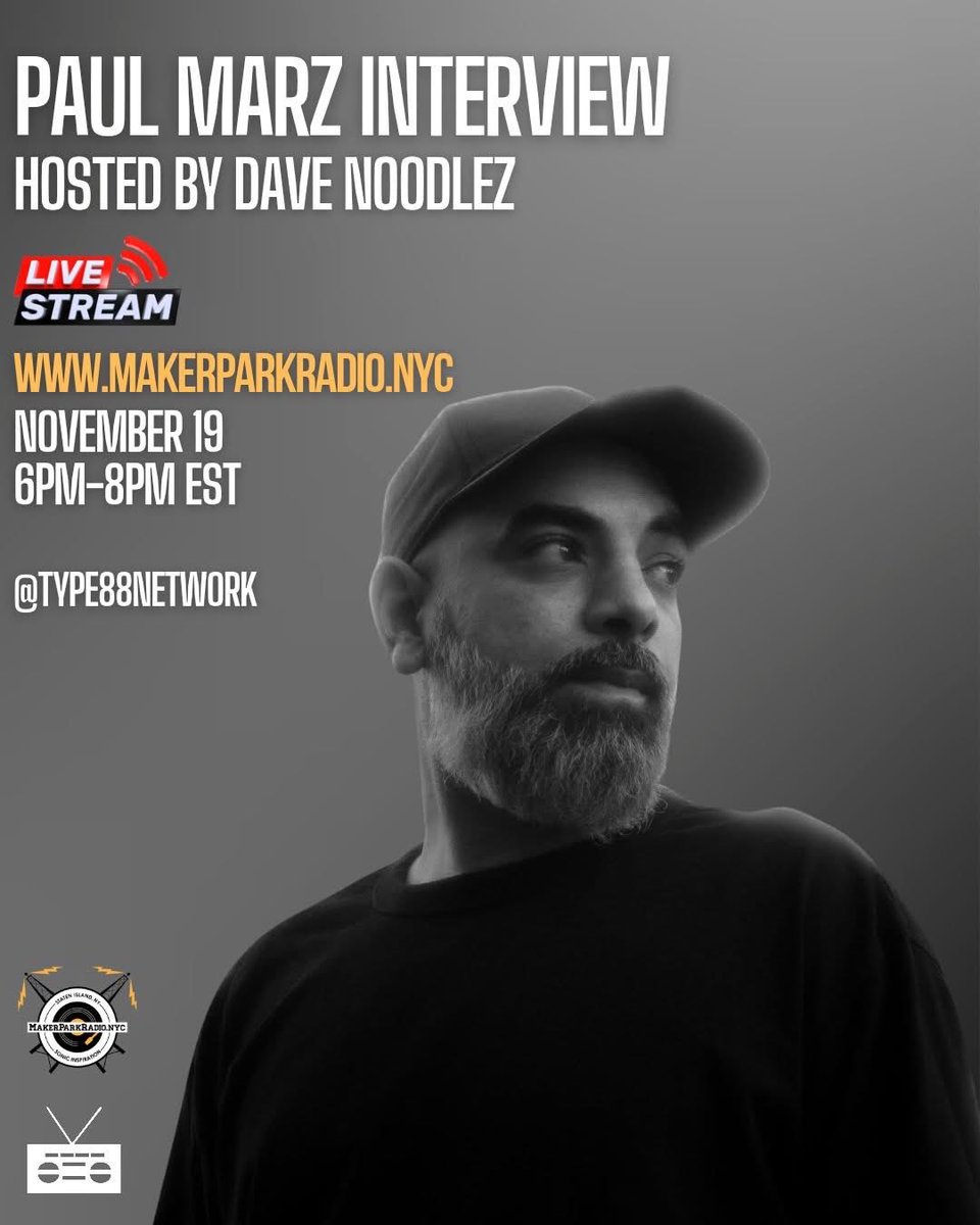 Tune in! makerparkradio.nyc
About to chop it up with <a href="/davenoodlez/">Dave Noodlez</a>