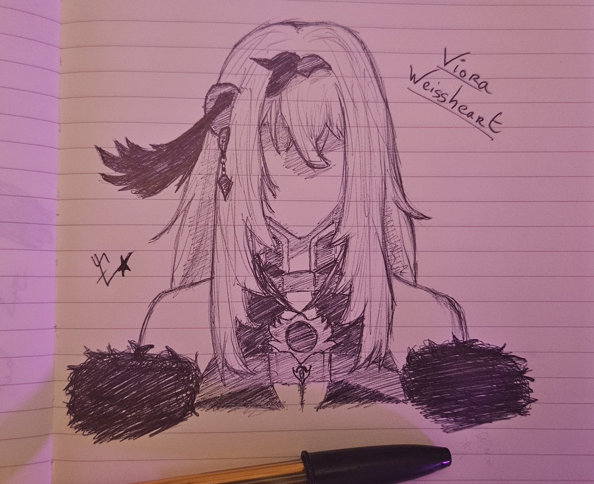 Enobo_Unity's tweet image. .@vioraweissheart helped me so much during the SMP and I fell in love with her design and energy!
So here is another ink pen doodle!
#WeissheART