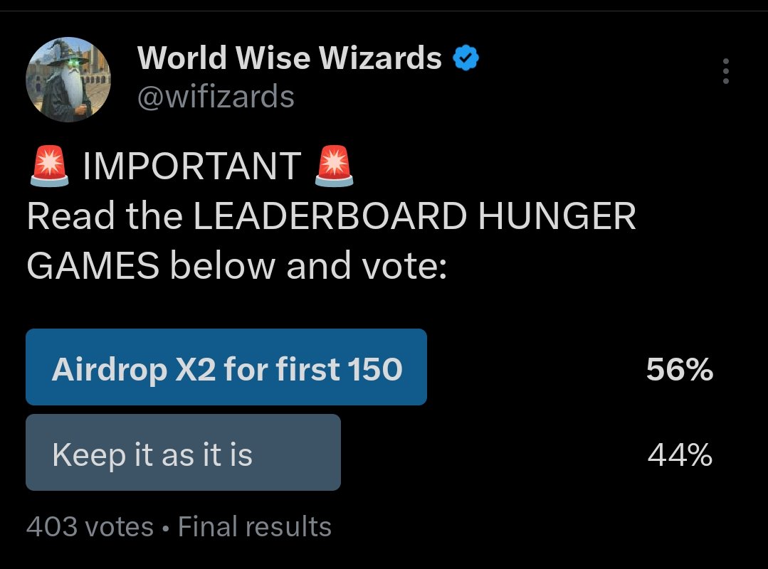 wifizards's tweet photo. Final result of the three polls: https://t.co/e1ZAaxewRk