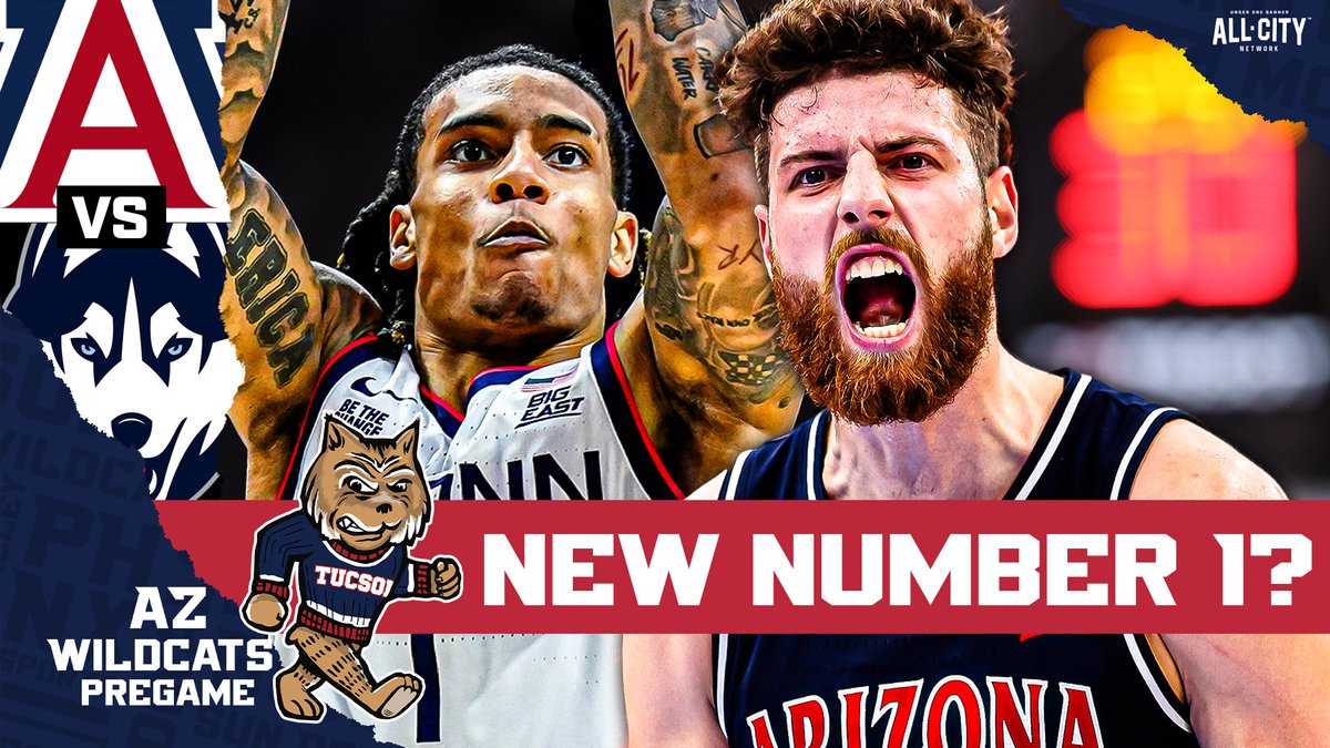 PHNX_Wildcats's tweet image. It&apos;s Arizona vs UCONN for the #1 spot in the nation 🔥

What does Arizona need to do to get this W?! 

PLUS! Keys to victory, predictions, &amp;amp; MORE! 

Join us on our PREGAME show! ⤵️
📺: youtube.com/live/NsgMfGZ-L…