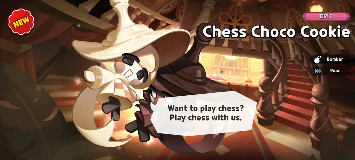 rubytelles66's tweet image. Yay! 🤍🤎

Chess Choco Cookie 
I like it! 😊 

#cookierunkingdom #chesschococookie