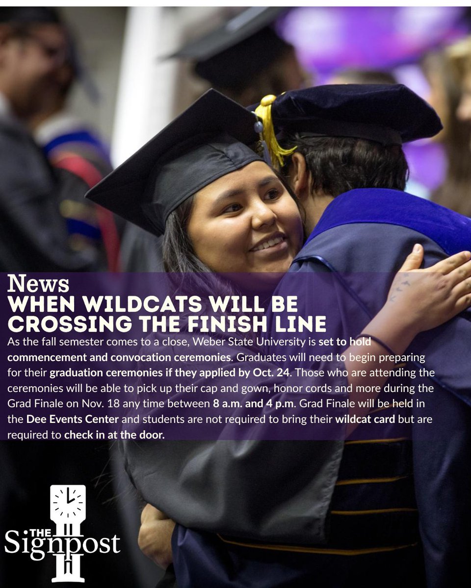 WSUSignpost's tweet image. ⬆️ Read the whole story on our website!

✍️: Kyle Greenawalt | News Reporter, the Signpost
✍️: Ivanna Olachea Golzalez | Translator, the Signpost
📸: Weber State University | Benjamin Zack

#Thesignpost #Graduation #Weberstate #Utah #Ogden #Wildcats #Translator #Spanishnews