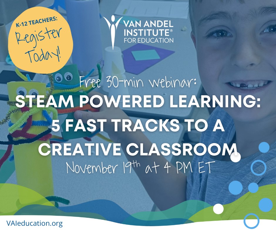 VAI_Education's tweet image. It&apos;s the final call for VAI Education&apos;s next free webinar!

Join us this Wednesday for a free 30-minute webinar to explore five practical strategies that foster creativity, problem-solving, and real-world thinking: bit.ly/480NEzU #STEM #Edchat
