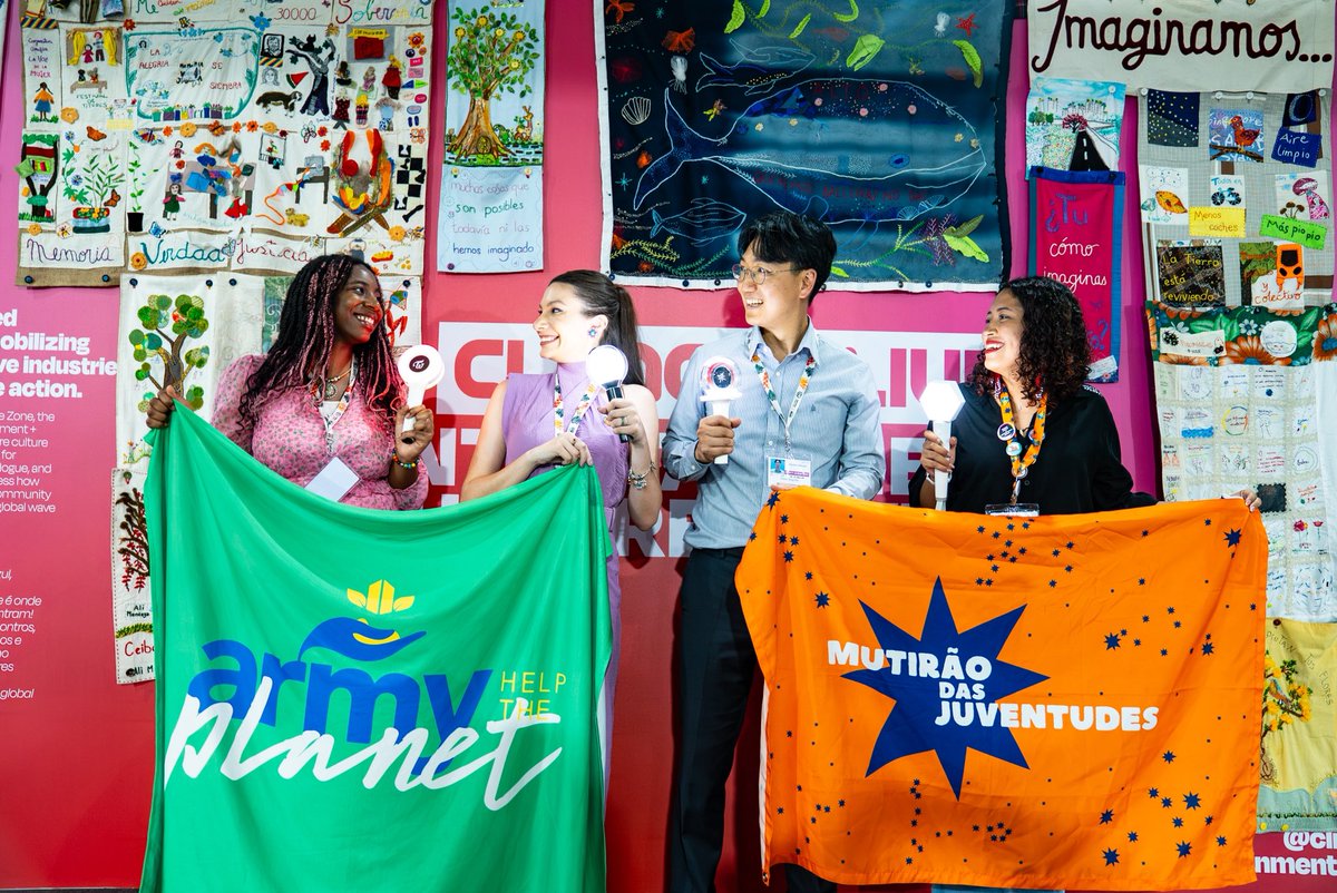 ARMY_HTP's tweet image. Um pouco sobre o #ArmyHTPnaCOP30:

Agradecemos o @kcc_brazil  pelo convite e oportunidade de participar desse painel destacando o poder de mobilização do ARMY em pautas climáticas, bem como o poder que a arte e a cultura possuem de mover e unir pessoas de uma forma única, sendo…