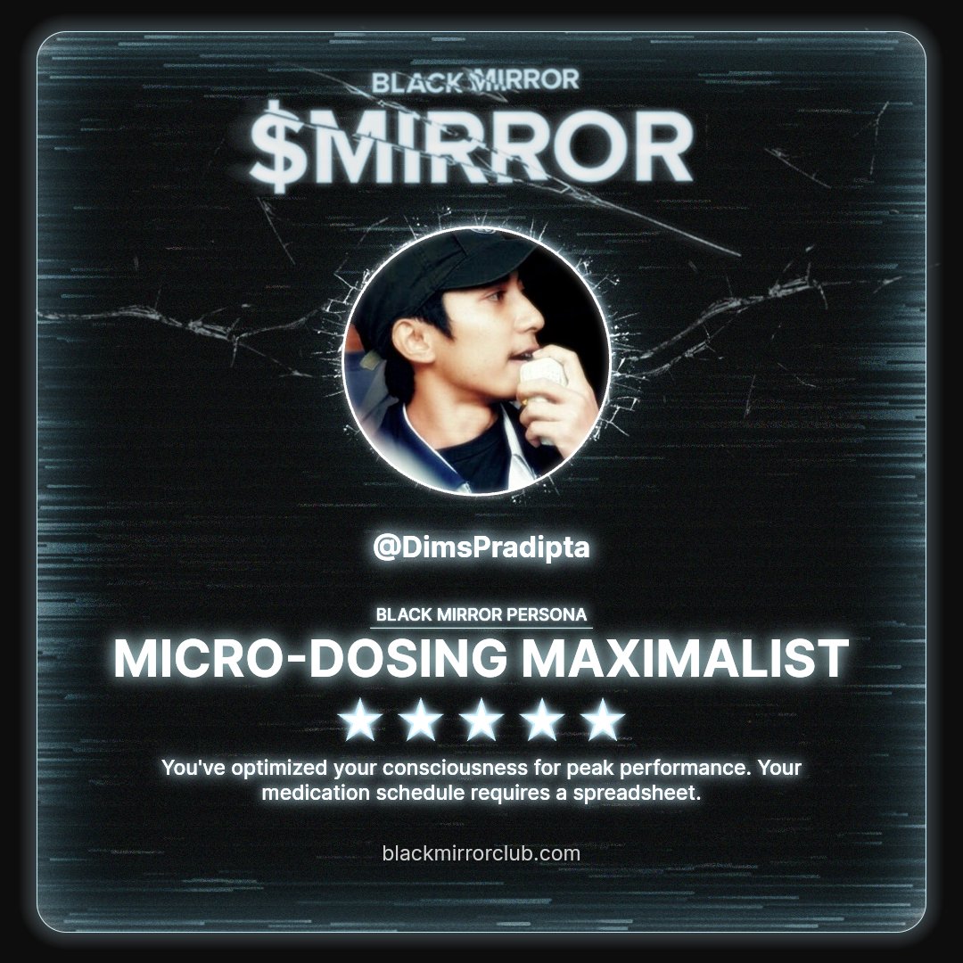 Scanned and processed. The algorithm judged me.
Discover your Black Mirror Persona by <a href="/blackmirror_xp/">blackmirror_xp</a> and claim yours now.
loyalty.blackmirrorclub.com/loyalty
