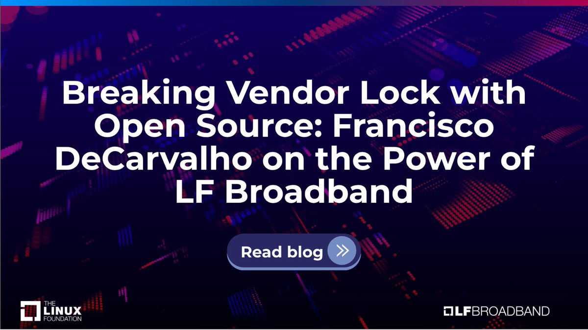 How open source is breaking vendor lock in broadband 👇

Francisco De Carvalho shares how SEBA + VOLTHA enable real interoperability.

🎥 Full interview + blog:
🔗  hubs.la/Q03V8tkQ0 

#OpenSource #Broadband #VOLTHA #SEBA