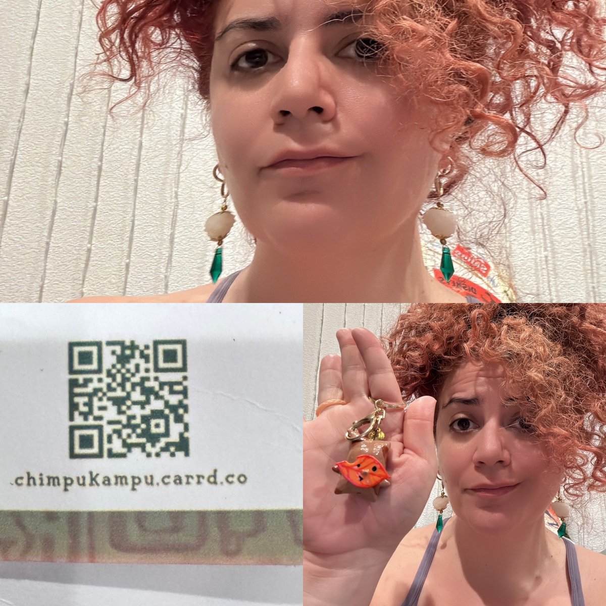 Look at my new beautiful Mineru earrings from @Chimpukampu Etsy