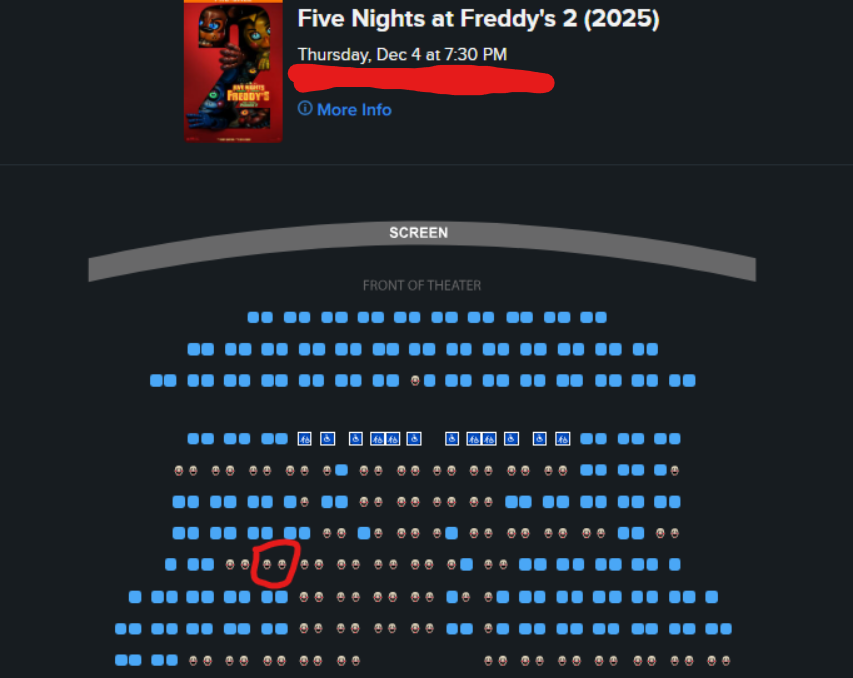 ExpoDevSequel's tweet image. Looks like my theater for #FiveNightsatfreddys2 is gonna be packed! Super pumped for a fun theater experience :)