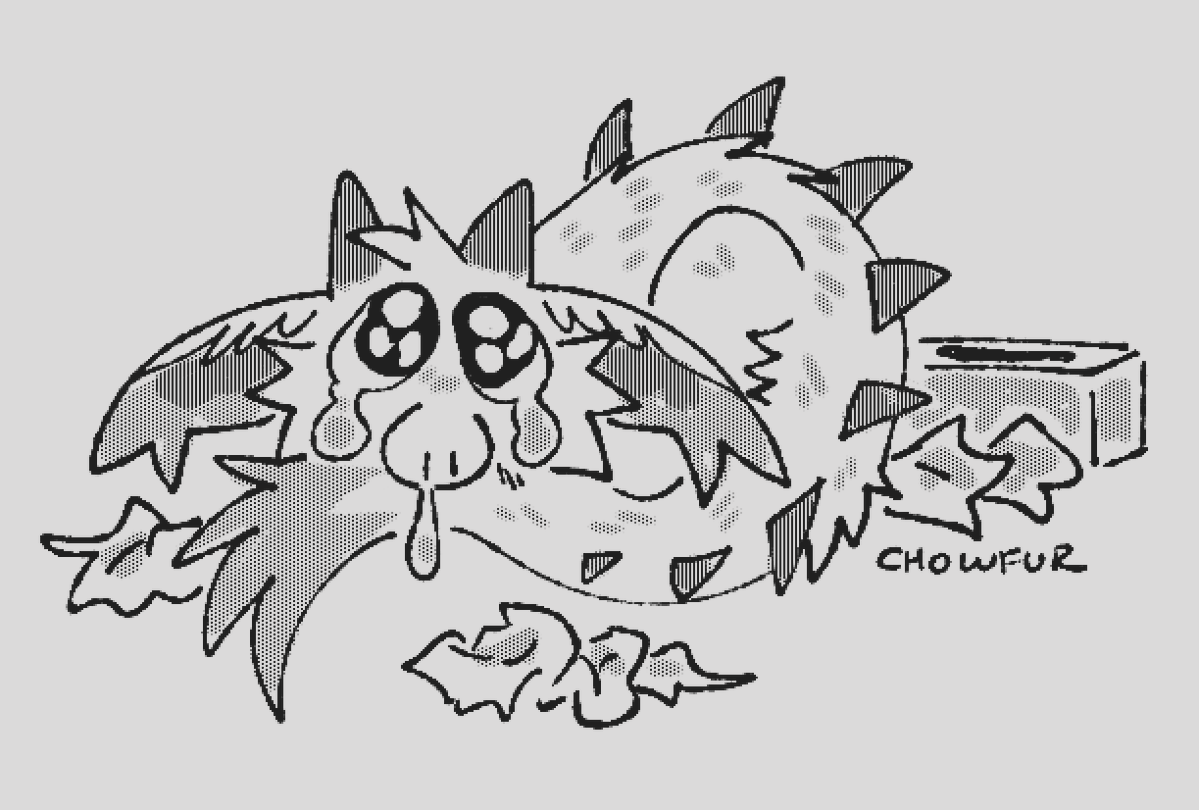 chowfur's tweet image. i am a pitiful sick beast today, i think i caught a cold