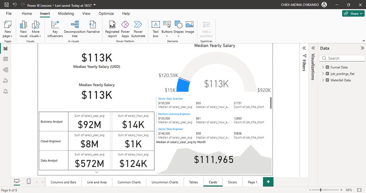 ChidiChikamso's tweet image. There are five types of cards. FIVE!!! Five awesome ways to express yourself when designing dashboards. This is really nice!!! #learningtoearning