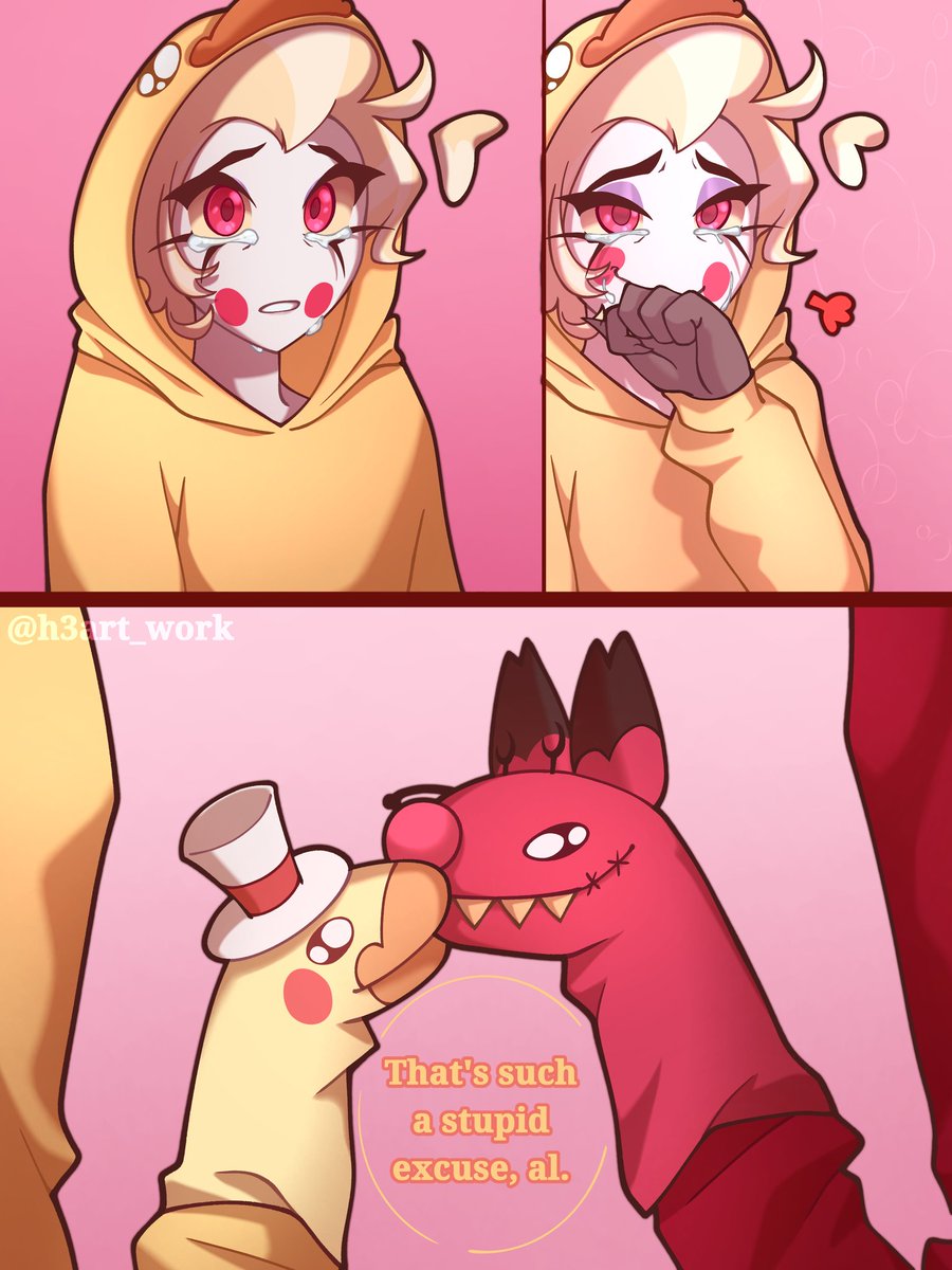 h3art_work's tweet image. Hello everyone, I&apos;m posting this wholesome comic before watching episodes 7-8 of season 2

If anything goes wrong, this is totally what happened and everyone is happy, healthy, and safe with silly little muppets of themselves handcrafted by Luci

😊💕

#HazbinHotel #radioapple