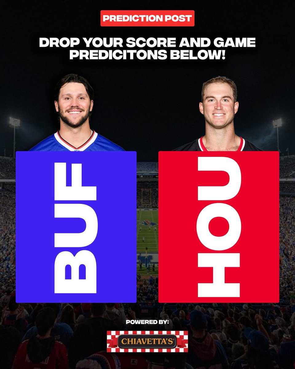 Drop your game predictions below! 👇

#BillsMafia