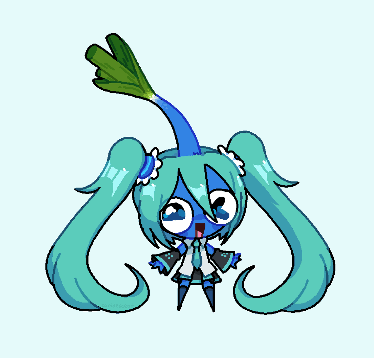 caridescent's tweet photo. redraw of hatsune piku ☆～（ゝ。∂） https://t.co/e5IR5hzapU