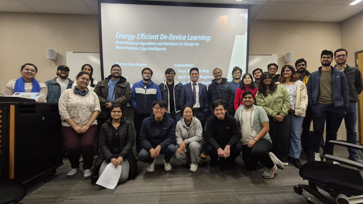 mapolinario94's tweet image. Thrilled to share that I successfully defended my PhD in Electrical &amp;amp; Computer Engineering at @PurdueECE! 🎓💛🖤🚂 My work explored energy-efficient on-device learning by combining brain-inspired algorithms with hardware co-design.
#PhD #BoilerUp #NeuromorphicComputing #EdgeAI