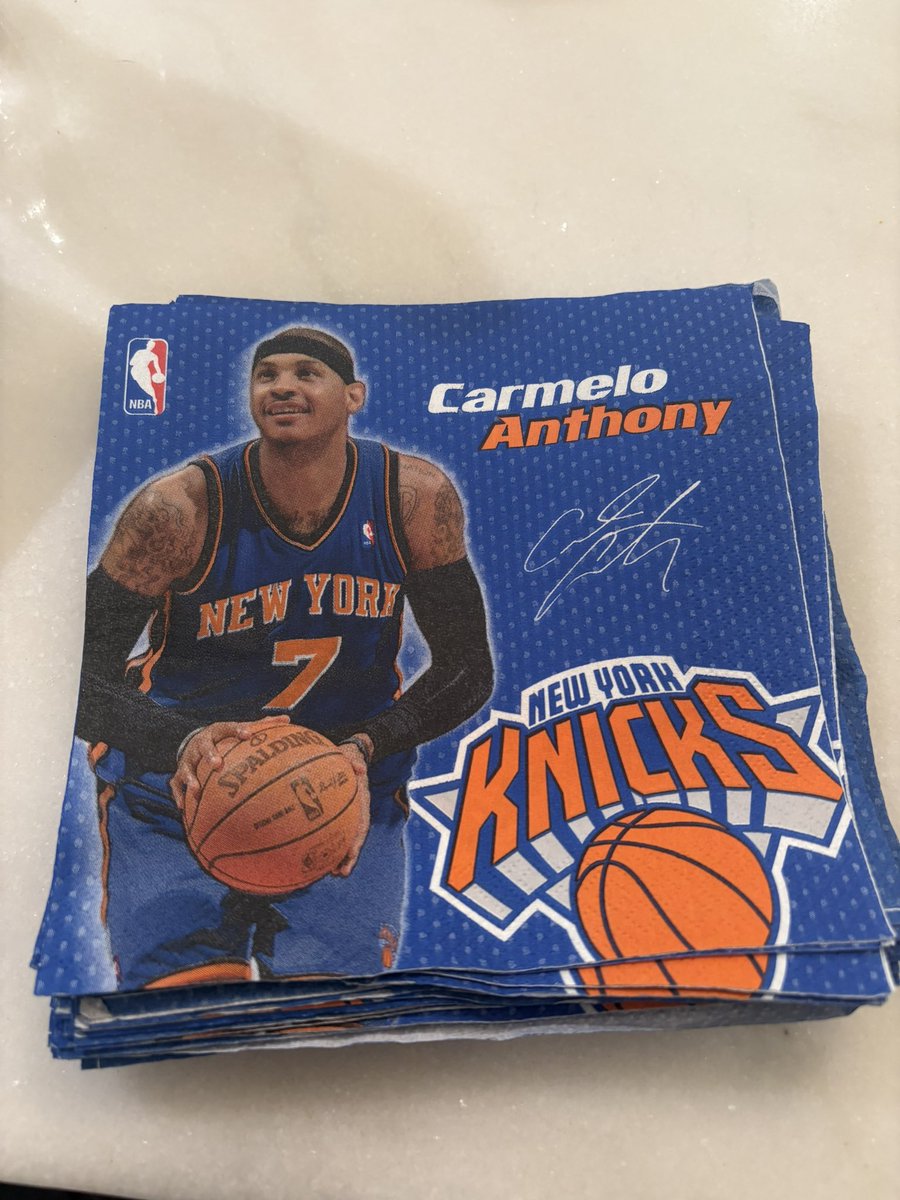 voddysodas's tweet image. Big dinner tonight, figured it’d be good a time to break out the Melo napkins