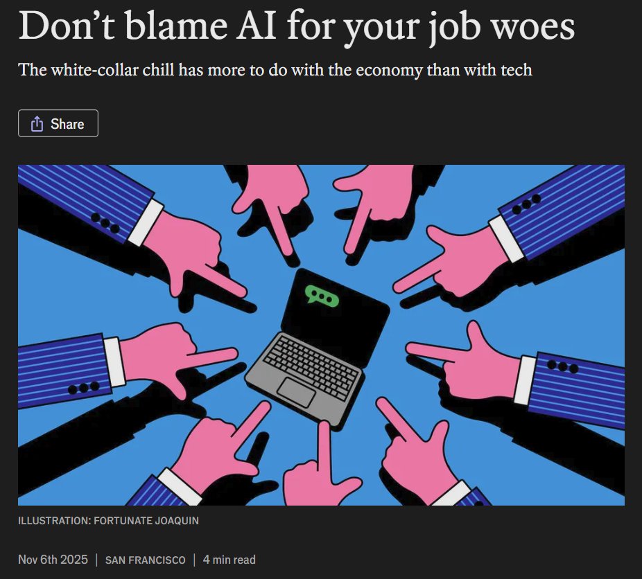 Economist AI job woes graphic