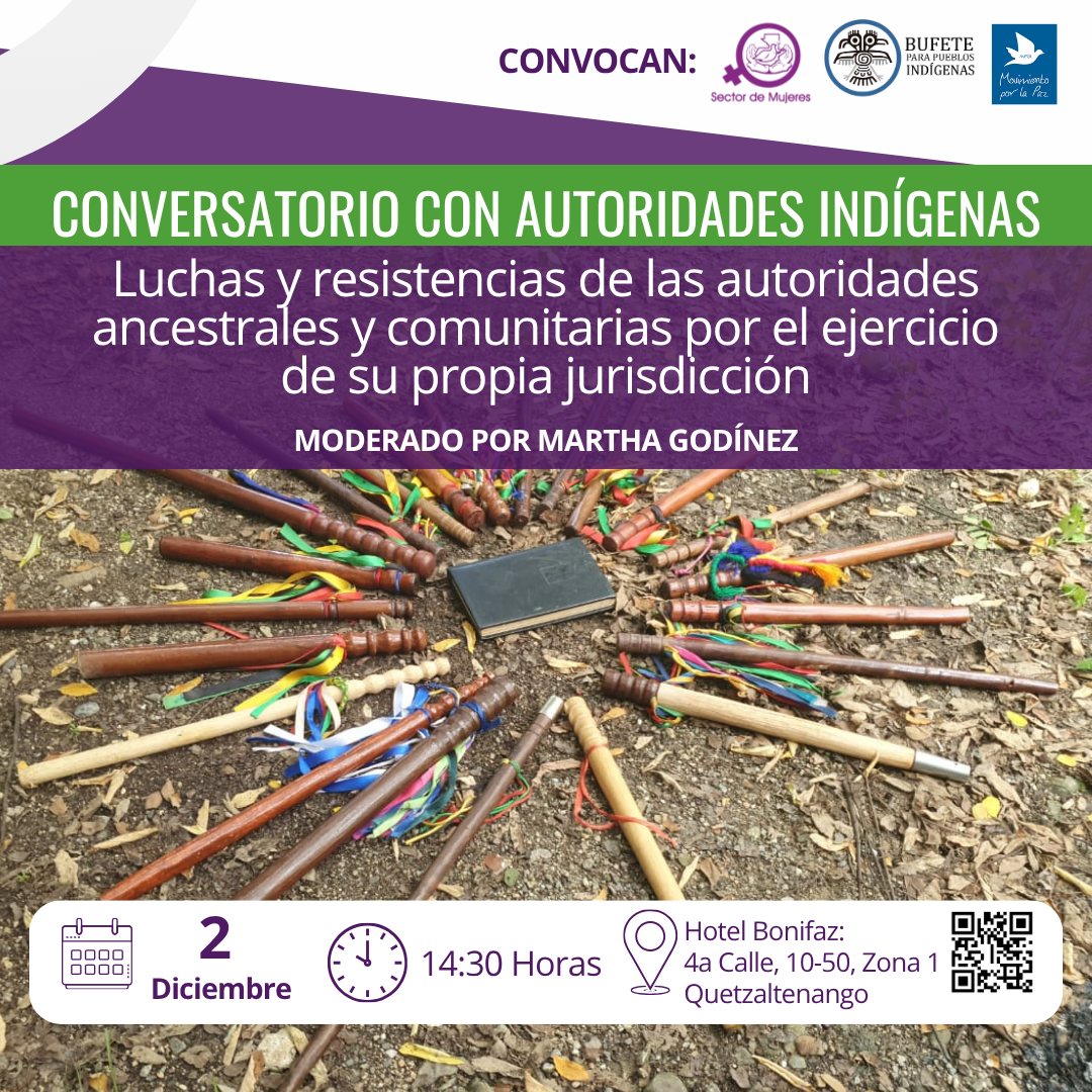 Este 2 de diciembre únete al foro "Del derecho consuetudinario al pluralismo jurídico".

✨ Hablaremos de:

Jurisdicción indígena
Pluralismo jurídico
Acceso a la justicia

Un espacio para dialogar, aprender y construir colectivamente.

Inscríbete aquí: forms.gle/sAK1mkGGgK2LXM…