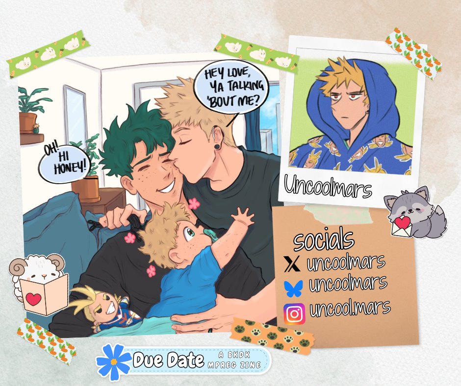 bkdkduedate's tweet image. 🧸Contributor Spotlight🍼

Hello to @uncoolmars! Izuku loves to talk to the baby all throughout the pregnancy, and while he is filled with insecurities and fears about becoming a parent, seeing Katsuki Also freaking out (and excited) helps ease his nerves.

#DueDateZine