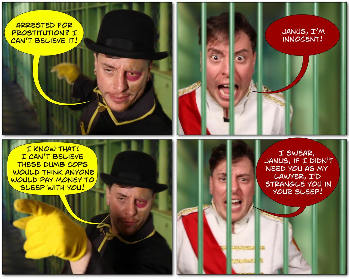 manbemel's tweet image. Arrested. From an incorrect quote by @/dikdikpronouncedxylophone on Tumblr. Last frame is original writing.
#thomassanders #sanderssides #sanderssidesincorrectquote #sanderssidesphotocomic #janussanders #romansanders