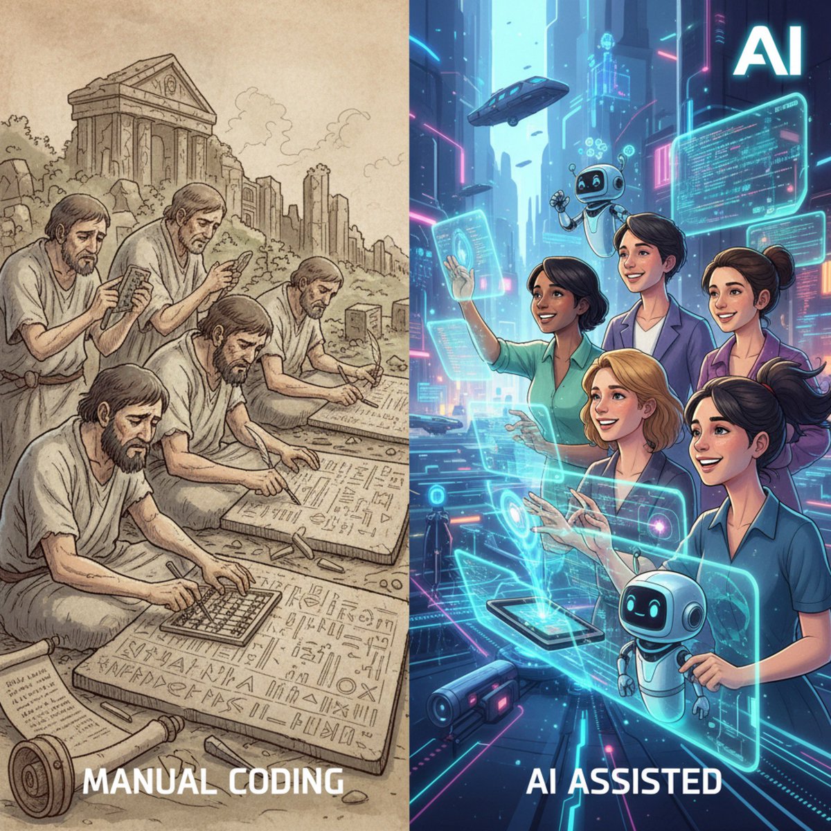 I see posts from builders and realize how much AI has boosted coding. And I realize how incredible it is, yet it's quickly become part of my life, as if it had never been any other way.
#vibecoding #AI