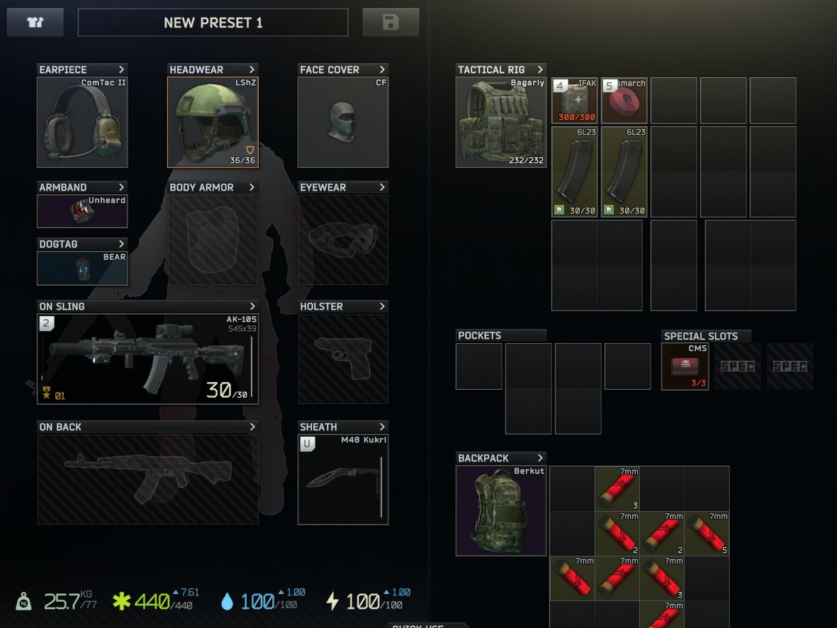 rate the early wipe kit #Tarkov