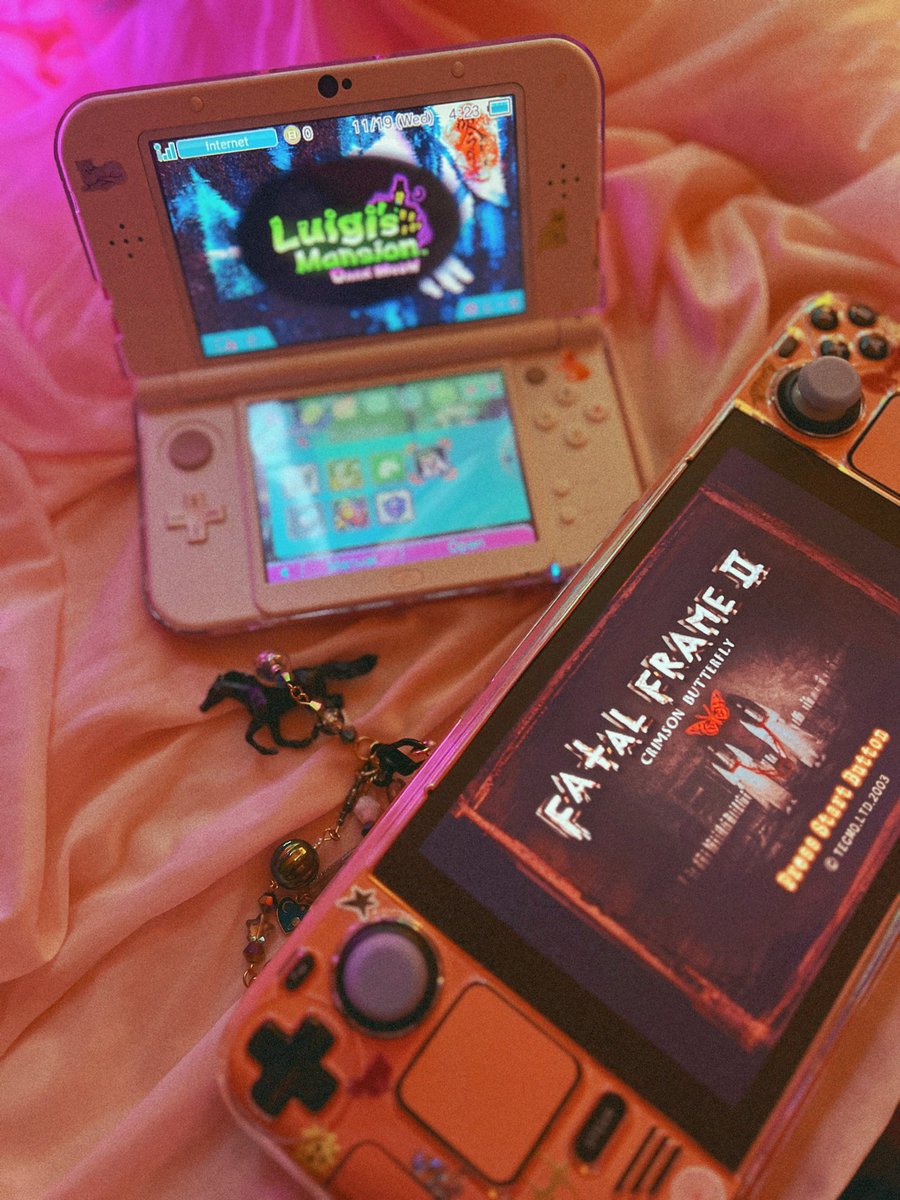 My handheld family has grown. Luigi’s Mansion Dark Moon is so dang cute! And I’m on a huge Fatal Frame kick right now.