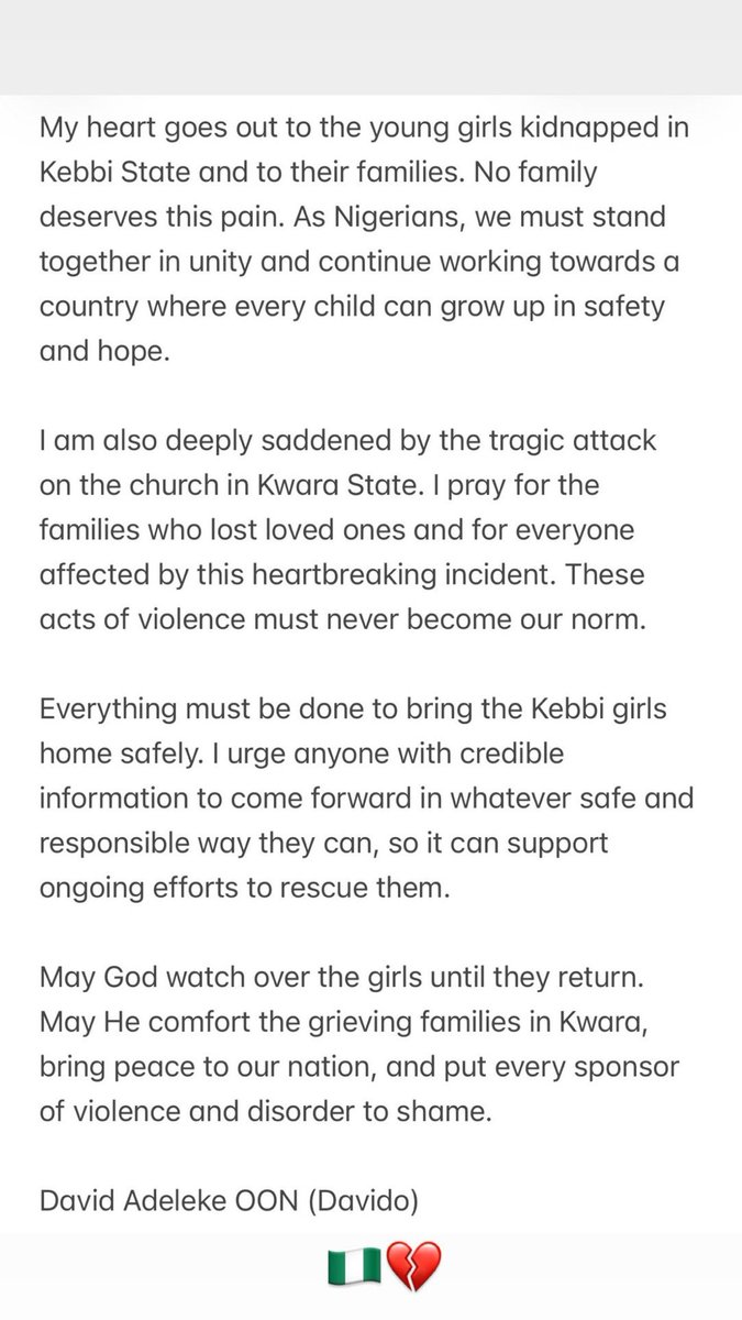 AkademiksTV's tweet image. Nigerian artist Davido speaks on the massacre of Christian’s in Nigeria a day after rolling stone released a hit piece calling it a conspiracy theory after Nicki Minaj spoke at the UN