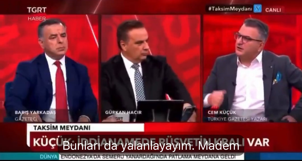 Cem Küçük bir yalancı.. 

Barış ise tam bir Yardakçı..