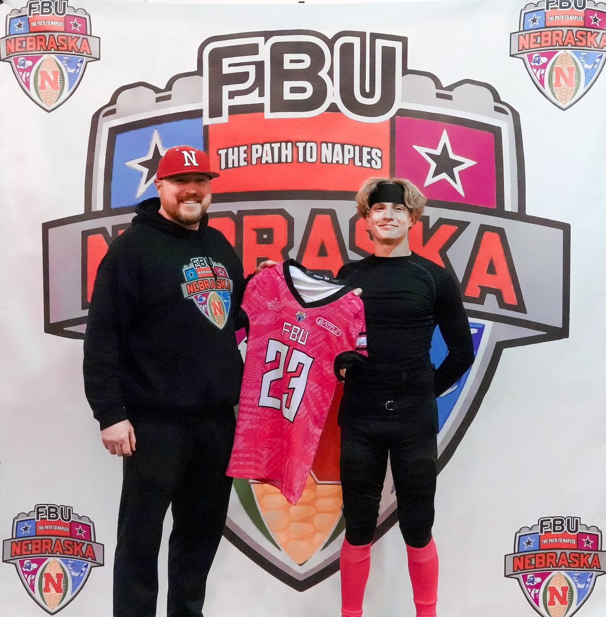 Snagging everything thrown his way.🤣💪🏻

Pink out, hands up, eyes locked. 

Nebraska is READY. 
#FBU #football 
<a href="/FBUcamp/">Football University</a> <a href="/Warren_Academy/">Warren Academy</a> <a href="/MWWildcatFB/">Millard West Wildcat FB</a>