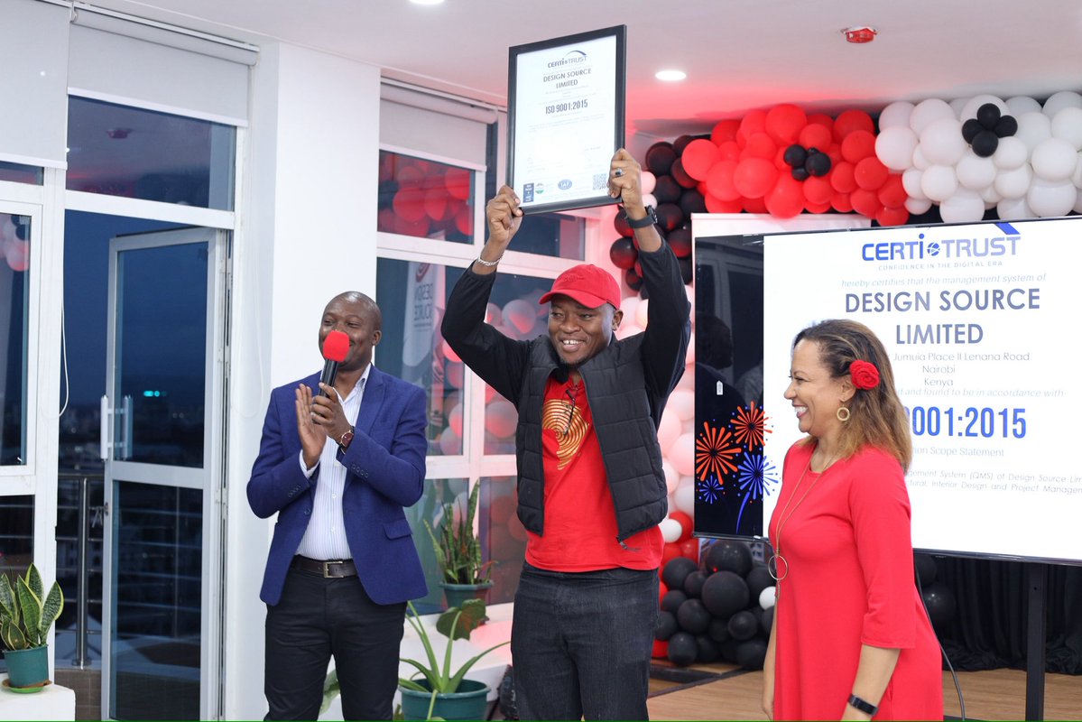 DesignSourceKE's tweet image. A look back at our favourite moments from the Client Cocktail as we celebrated our ISO 9001:2015 certification and our new office.
Thank you for marking this milestone with us — here’s to even better work ahead.

#DesignSource #DesignByDS #ISOCertified