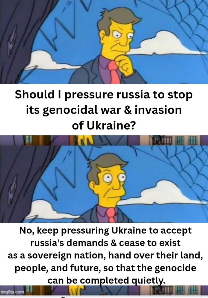 US administration be like:

"Why won't Ukrainians just die quietly &amp; politely?🙄"